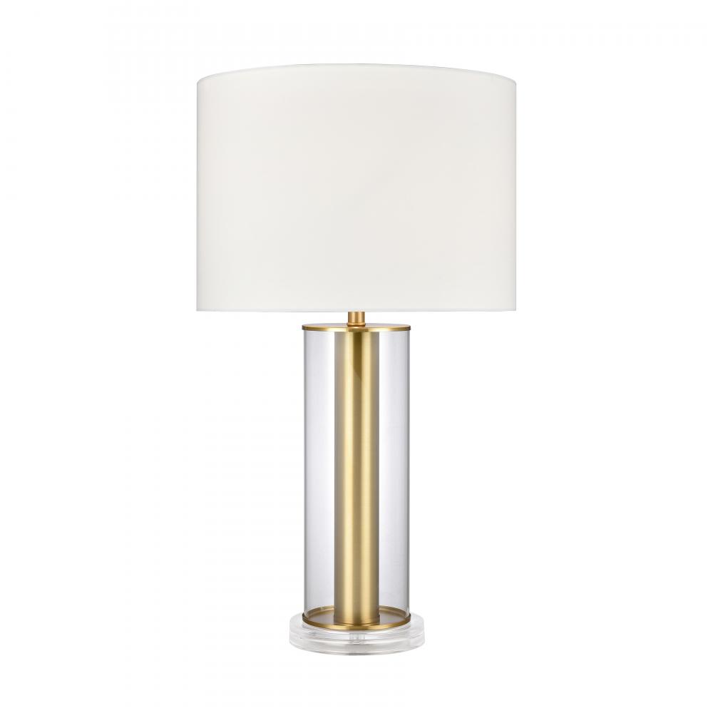 Tower Plaza 26'' High 1-Light Table Lamp - Clear