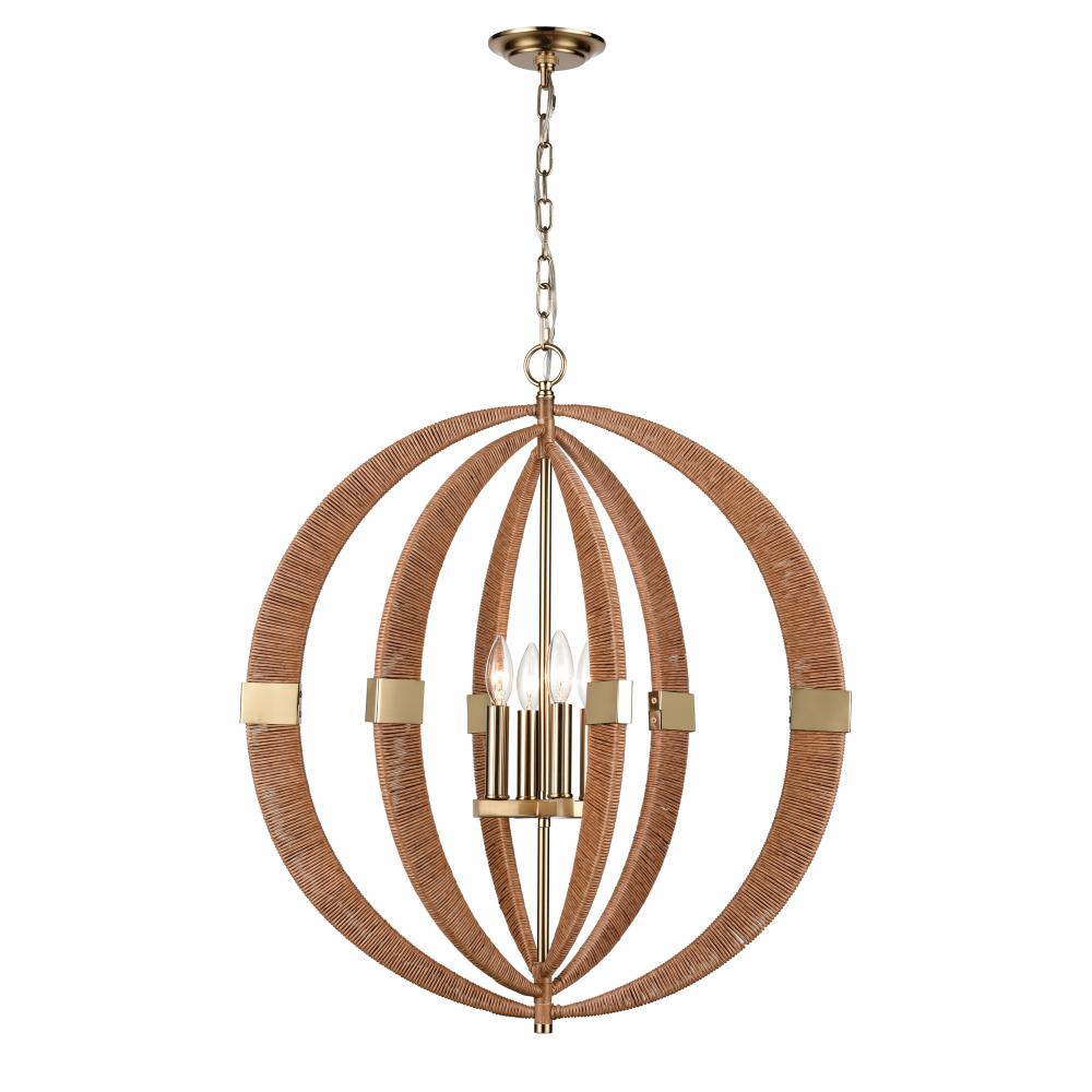 Pyrus 27'' Wide 4-Light Pendant - Brown