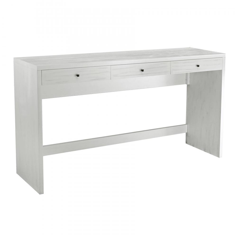 Checkmate Waterfall Console Table - Checkmate White