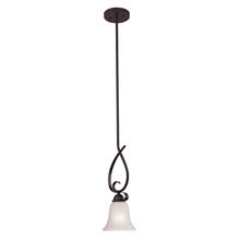 ELK Home Plus 1051PS/10 - Brighton 1-Light Mini Pendant in Oil Rubbed Bronze and White Glass