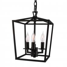 ELK Home Plus 1084-MB-NG - Cage 8.5'' Wide 3-Light Pendant - Matte Black