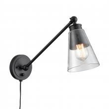 ELK Home Plus 52343/1 - Albany 9.25'' High 1-Light Swingarm Sconce - Matte Black