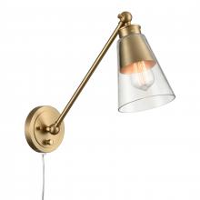 ELK Home Plus 52353/1 - Albany 9.25'' High 1-Light Swingarm Sconce - Brushed Gold