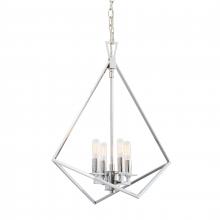 ELK Home Plus 5388-PN-NG - Trapezoid Cage 18'' Wide 4-Light Chandelier - Polished Nickel