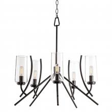 ELK Home Plus 8154-ADB-CL - Tulip 23.25'' Wide 5-Light Chandelier - Acid Dipped Black