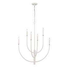 ELK Home Plus 82017/6 - Continuance 30'' Wide 6-Light Chandelier - White Coral