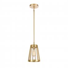 ELK Home Plus 82104/1 - Open Louvers 6.75'' Wide 1-Light Mini Pendant - Champagne Gold