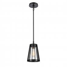 ELK Home Plus 82114/1 - Open Louvers 6.75'' Wide 1-Light Mini Pendant - Matte Black