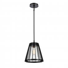 ELK Home Plus 82115/1 - Open Louvers 10'' Wide 1-Light Pendant - Matte Black