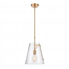 ELK Home Plus 82146/1 - Trustle 11'' Wide 1-Light Pendant - Satin Brass