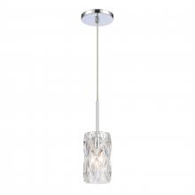 ELK Home Plus 82196/1 - Forma de Crystal 4'' Wide 1-Light Mini Pendant - Polished Chrome