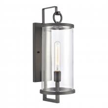 ELK Home Plus 89492/1 - Hopkins 20.25'' High 1-Light Outdoor Sconce - Charcoal Black