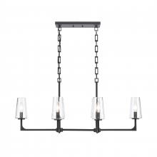 ELK Home Plus 89967/6 - Fitzroy 36'' Wide 6-Light Linear Chandelier - Matte Black