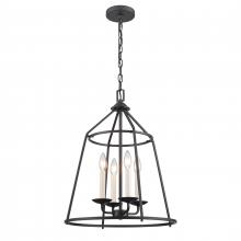 ELK Home Plus 90250/4 - Ellisville 17.25'' Wide 4-Light Chandelier - Matte Black