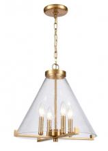 ELK Home Plus D4467 - The Holding 17'' Wide 4-Light Pendant - Satin Brass