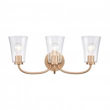 ELK Home Plus EC89264/3 - Emily 23'' Wide 3-Light Vanity Light - Brushed Gold