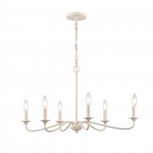 ELK Home Plus EC89688/6 - Quinn 30'' Wide 6-Light Chandelier - Antique White