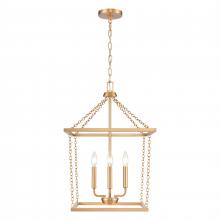 ELK Home Plus EC89824/4 - Emmett 17'' Wide 4-Light Pendant - Brushed Gold