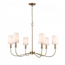 ELK Home Plus H0019-9613 - West Point 36'' Wide 6-Light Chandelier - Brass