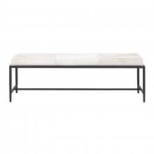 ELK Home Plus H0805-10873 - Canyon Long Bench - Dark Bronze with Ivory Hide