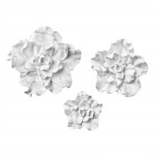 ELK Home Plus S0036-12024/S3 - Blume Dimensional Wall Art - Set of 3 White Marble