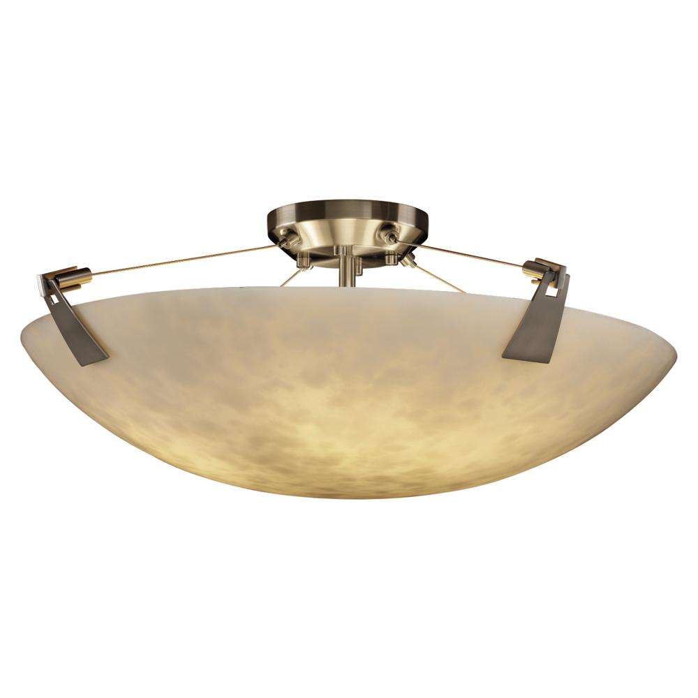 24" Semi-Flush Bowl w/ Tapered Clips