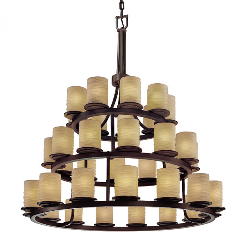 Dakota 36-Light 3-Tier Ring LED Chandelier