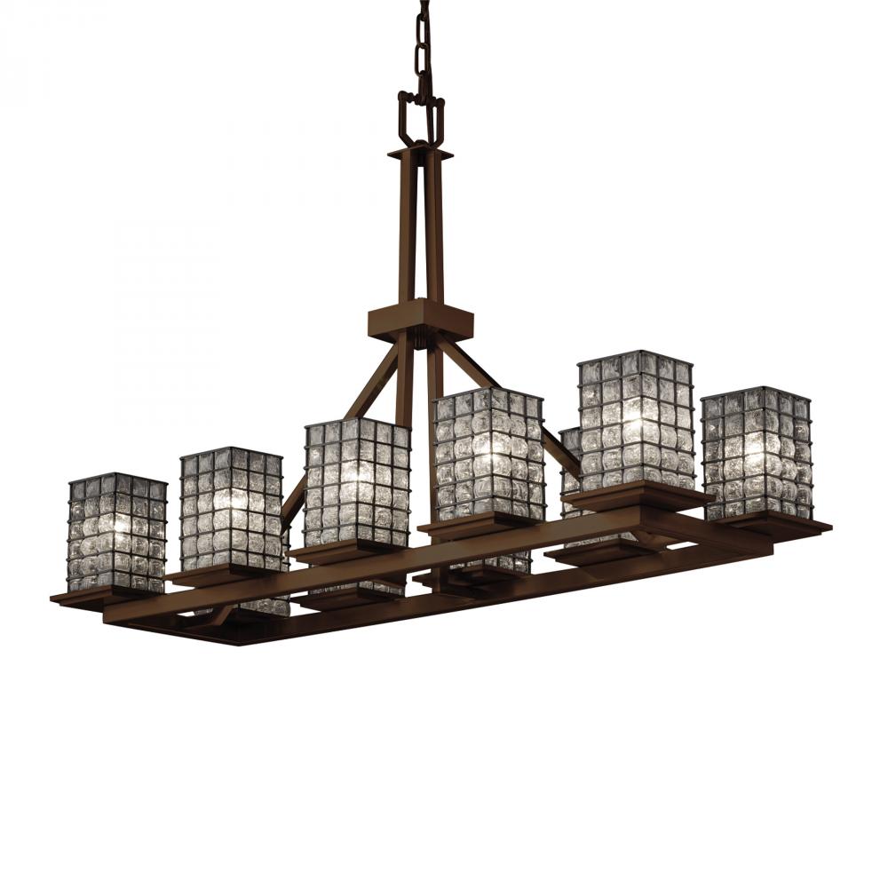 Montana 10-Light Rectangular Ring Chandelier