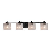 Justice Design Group FSN-8444-30-SEED-MBLK - Era 4-Light Bath Bar