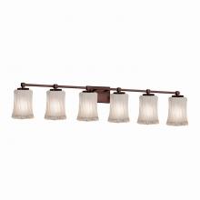 Justice Design Group GLA-8426-16-WTFR-DBRZ - Tetra 6-Light Bath Bar