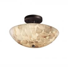 Justice Design Group ALR-9690-35-MBLK - 14" Round Semi-Flush Bowl