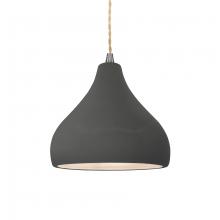 Justice Design Group CER-6560-GRY-NCKL-BEIG-TWST - Small Droplet 1-Light Pendant