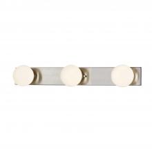 Justice Design Group FSN-4043-CLOP-NCKL - Luna 3-Light LED Bath Bar