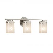 Justice Design Group FSN-8453-10-WEVE-NCKL - Atlas 3-Light Bath Bar