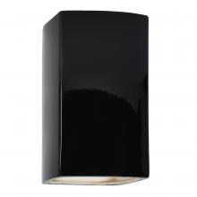 Justice Design Group CER-0950W-BLK - Large Rectangle - Closed Top (Outdoor)