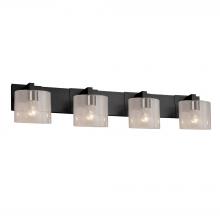 Justice Design Group FSN-8924-30-SEED-MBLK - Modular 4-Light Bath Bar