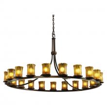 Justice Design Group GLA-8716-16-AMBR-DBRZ - Dakota 21-Light 1-Tier Ring Chandelier