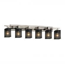 Justice Design Group MSH-8706-15-NCKL - Aero 6-Light Bath Bar