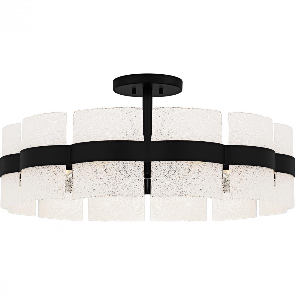 Sweeney 6-Light Matte Black Semi-Flush Mount