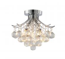 Bethel International BET01FM12CH - Semi Flush Mount Metal & Crystal