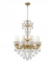 Bethel International LA50C28BR - Chandelier Antique Brass