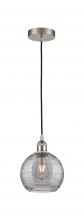 Innovations Lighting 616-1P-SN-G1213-8SM - Athens Deco Swirl - 1 Light - 8 inch - Brushed Satin Nickel - Cord hung - Mini Pendant