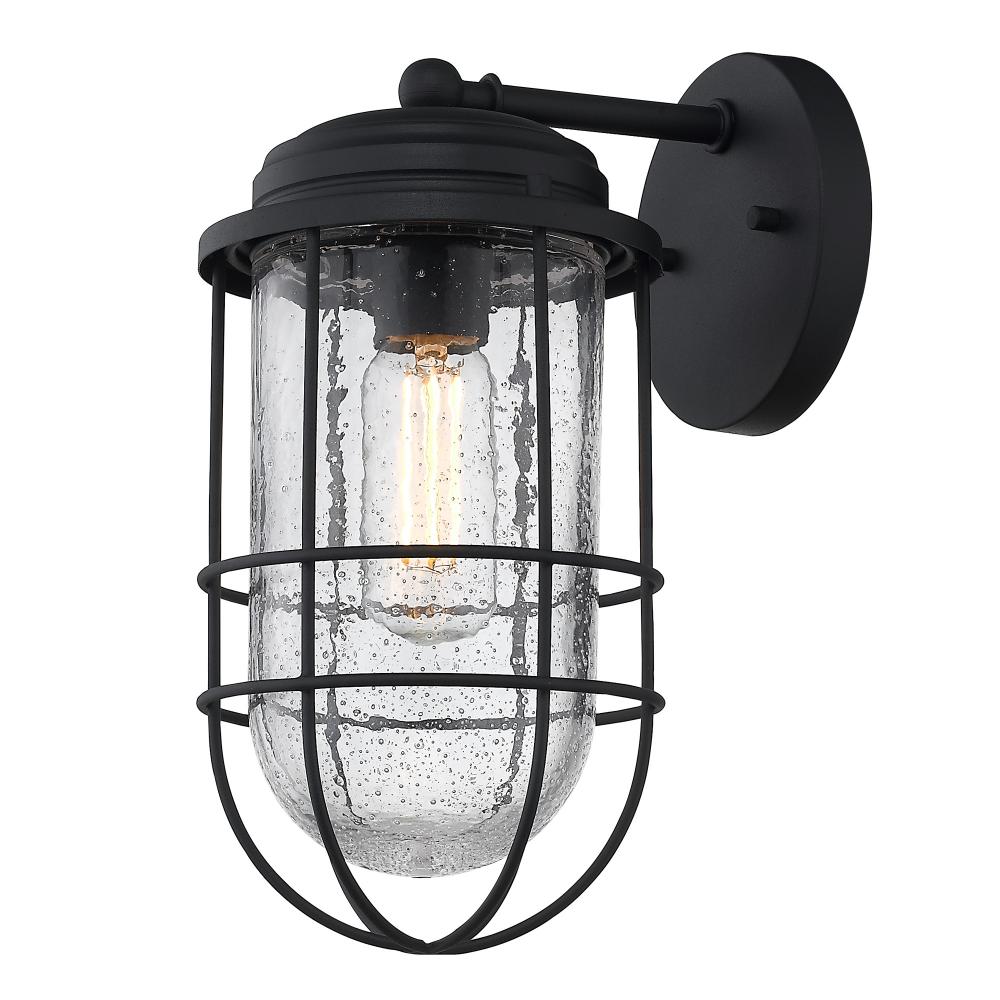 Seaport Medium Outdoor Sconce in Natural Black