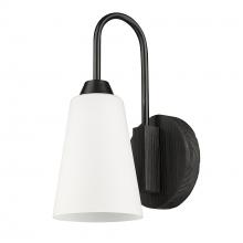 Golden 1830-1W BLK-OP - Neela 1 Light Wall Sconce in Matte Black with Opal Glass Shade