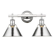 Golden 3306-BA2 CH-CH - Orwell 2-Light Vanity Light in Chrome