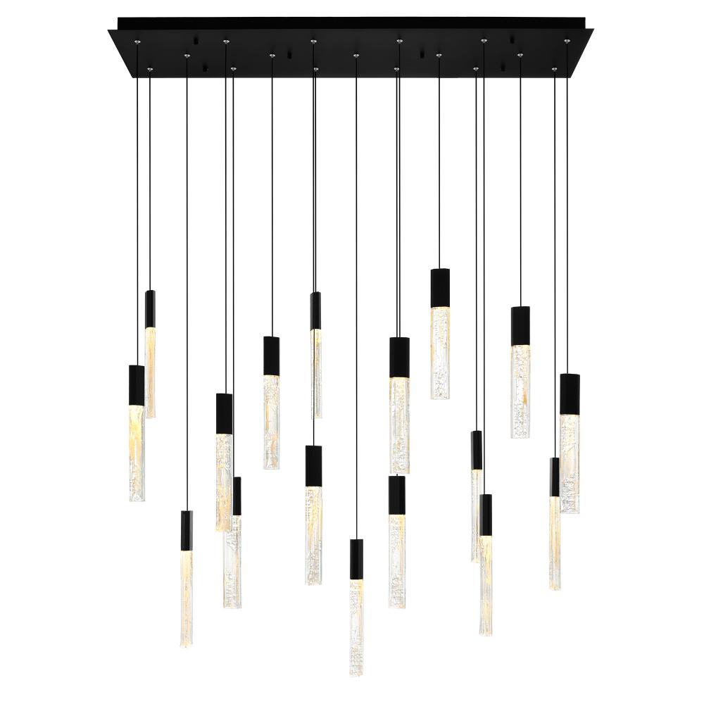 Greta Integrated LED Black Chandelier