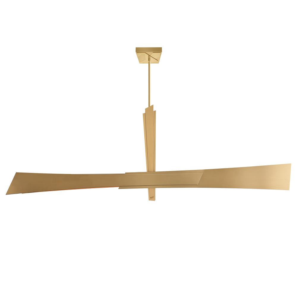 Solara Integrated LED Brass Chandelier