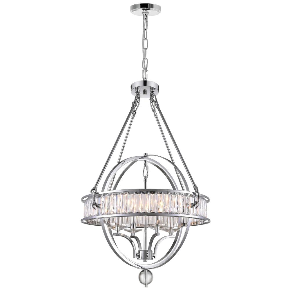 Arkansas 4 Light Chandelier With Chrome Finish