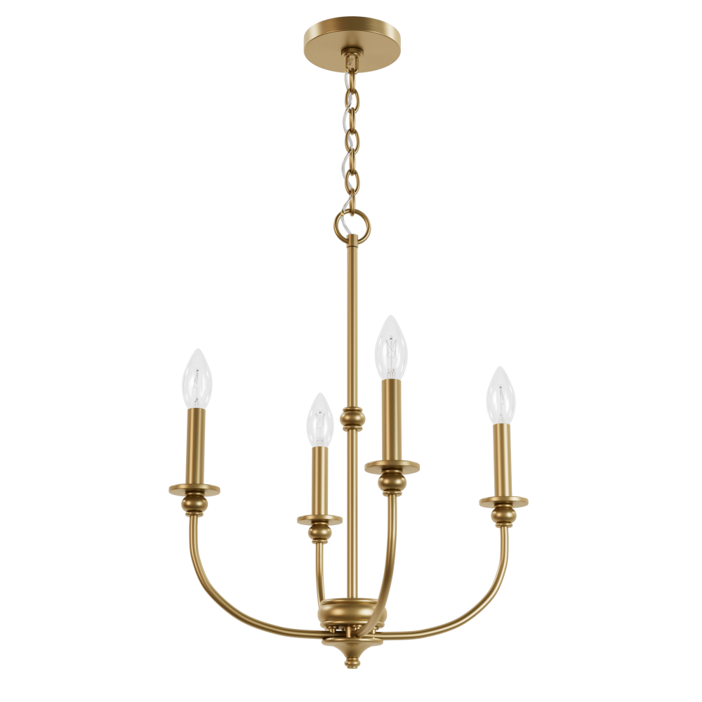 Hunter Southcrest Luxe Gold 4 Light Chandelier Ceiling Light Fixture