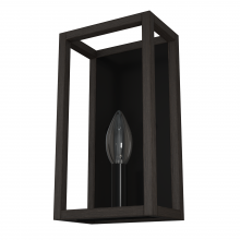 Hunter 19669 - Hunter Squire Manor Matte Black and Dark Ash 1 Light Sconce Wall Light Fixture